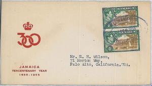 POSTAL HISTORY  cover  -  JAMAICA 1956 : KILMARNGOK to USA