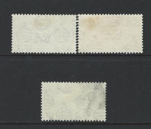 BRITISH SOLOMON ISLANDS - #64-#66 - KING GEORGE VI CORONATION USED SET (1937)