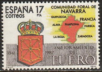 SPAIN 2388, NAVARRA AUTONOMOUS STATUTE. MINT, NH. F-VF. (176)