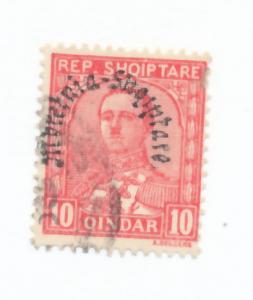 Albania 1928 - Scott 230 used - 10q, issue overprinted