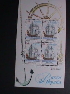 SPAIN 1995 SC# 2811 18TH CENTURY SAILING SHIPS- MNH S/S VERY FINE