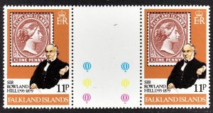 Falkland Islands Scott 292 gutter pair VF mint OG NH.  FREE...