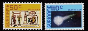 Suriname # 747-748, Halley's Comet, Mint NH, 1/2 Cat.