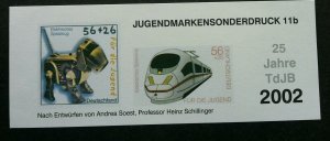 Germany Robotic 2002 Dog Train Railway Robot (ms) MNH *vignette *imperf *rare