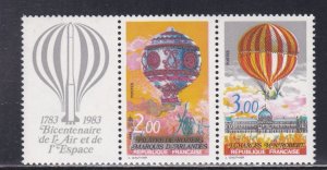 France # 1863-1864, Hot Air Balloons with Label, Mint NH