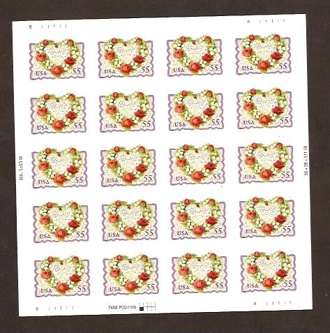 #3275 Victorian Love Full Mint Sheet NH