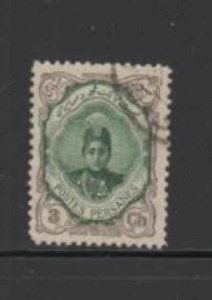 IRAN #483  1911  3c  AHMAD SHAH QAJAH   USED F-VF  a