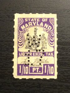 State Reveune Maryland Liquor Excise Tax