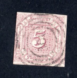 [AC] Thurn and Taxis 1859 Sc #13 Mi 18 *USED* Scott-CV 400$