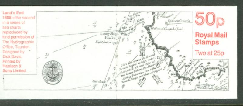 Great Britain # BK262 50p Sea Charts  #2 Bklt (1) Mint 