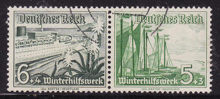 Germany #B109 and B110 pair, F-VF Used Ships