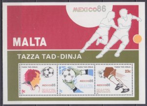 1986 Malta 748-750/B9 1986 FIFA World Cup in Mexico 7,00 €