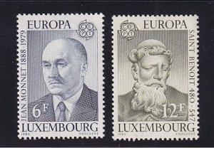Luxembourg   #641-642  MNH   1980   Europa  Monet  St. Benedict