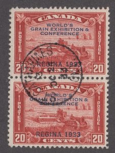 Canada #203 Used Pair, VF Superb