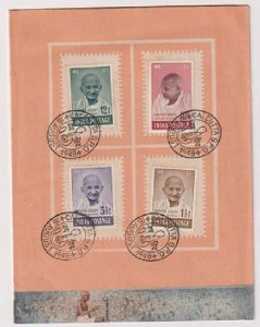 INDIA 1948 GANDHI set in folder / booklet with first day cancels...........B3485