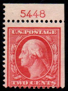 US #332a VF mint hinged, PLATE NUMBER SINGLE,  super nice and fresh! RARE!!  ...