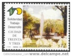 URUGUAY 2003 STAMP MNH TOPIC Cactus Cacti Flower 150 Años de la Ciudad de Tr...