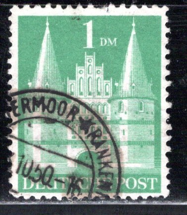 Germany AM Post Scott # 658b, used, variation plate error