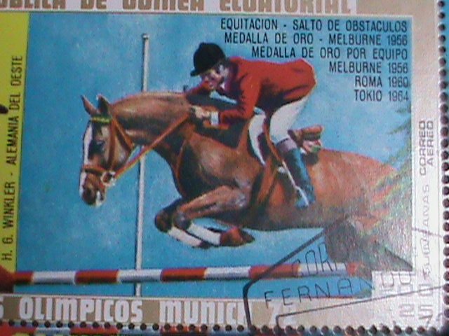​EQUATORIAL GUINEA-1972 OLYMPIC GAMES-MUNICH'72-CTO- S/S SHEET VERY FINE