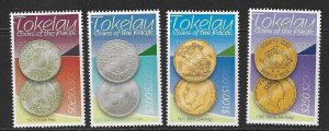 TOKELAU SG408/11 2008 COINS OF THE PACIFIC  MNH