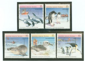 Australian Antarctic Territory #L76a-L76e Used Single (Complete Set) (Bird)