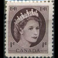 CANADA 1954 - Scott# 337 Queen 1c NH