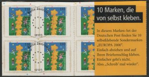 Germany Bund Scott # 2087a, used, stamp booklet Michel # MH41 I, firstday cancel