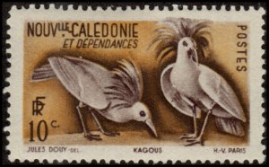 New Caledonia 276 - Mint-H - 10c Kagu Birds (1948)