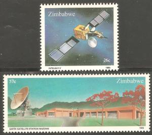 ZIMBABWE Sc# 491 - 492 MNH FVF Set-2 Satellite Station Space