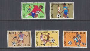 NETHERLANDS ANTILLES, 1985 Football set of 5, used..