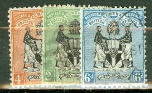 JQ: British Central Africa 32-3, 35-6 used; 34 unused no gum CV $112; scan sh...