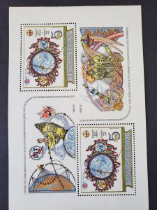 Souvenir sheet, UN space, 5 kcs,  set of 2,Mnh