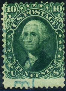 68 Used Ave-Fine Blue cancel