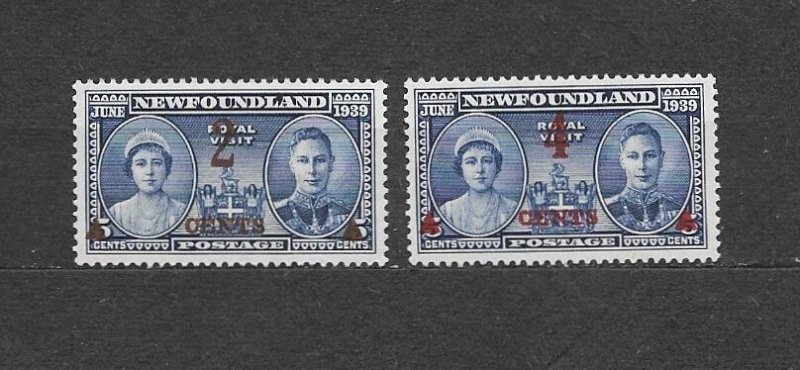 CANADA-NEWFOUNDLAND-1937, Sc#250-51,  MNH, VF. QUEEN ELIZABETH & KING GEORGE VI