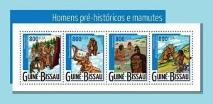 Guinea-Bissau 2015 PREHISTORIC MAN & MAMMOTH Sheet Perforated Mint (NH)