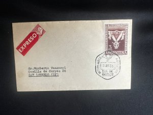 C) 1955. ARGENTINA. FIRST INTERNAL MAIL. NATIONAL PRODUCTIVITY CONGRESS STAMP.XF