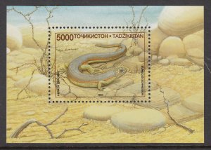 Tajikistan 75 Lizard Souvenir Sheet MNH VF