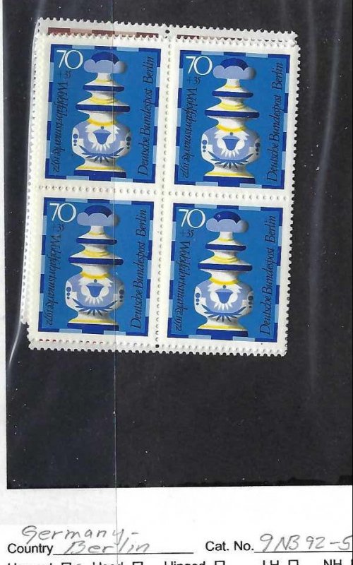 GERMANY BERLIN 9NB92-95 MNH BLOCKS OF 4 [D3]