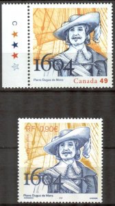 Canada 2004 Pierre Dugua de Mons Voyager Colonisator with France Mi.2203 MNH