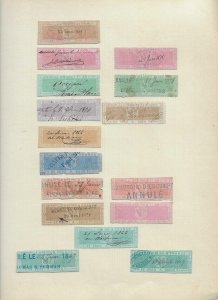 SWITZERLAND CANTON GENEVA ESTAMPILLE MOST IMPERF 1800'S REVENUES 16 PCS ...