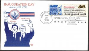USA 1993 President Bill Clinton Inauguration Day Special Canceled V