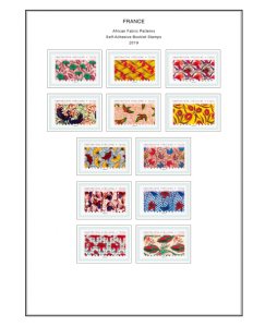 COLOR PRINTED FRANCE 2019-2020 STAMP ALBUM PAGES (63 illustrated pages)