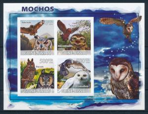 [96516] Guinea Bissau 2010 Birds Vögel Oiseaux Owls Imperf. Sheet MNH