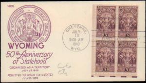 United States, Wyoming, First Day Cover