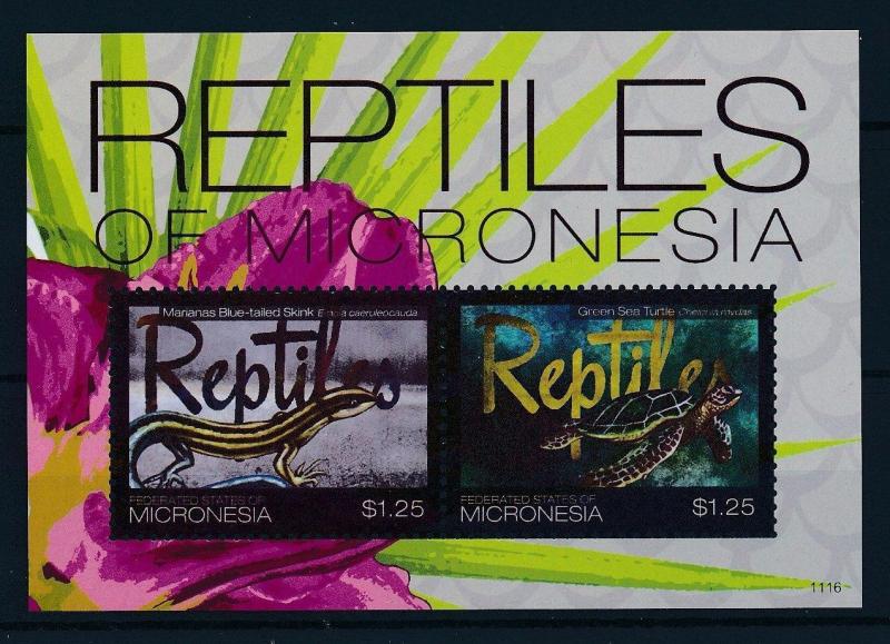 [34974] Micronesia 2011 Reptiles Skink Turtle MNH Sheet