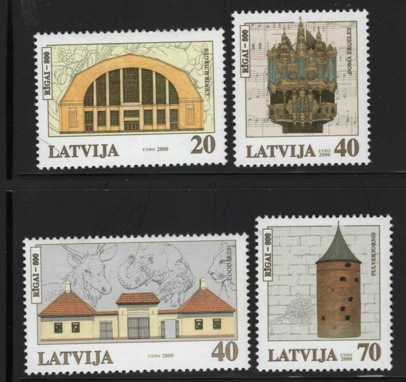 Latvia 2000 Riga 800th Anniversary set Sc# 508-11 NH