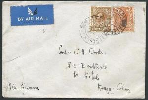 GB 1934 airmail cover to KENYA, 7d rate....................................45780