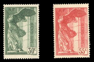 France, 1900-1950 #B66-67 Cat$350, 1937 Samothrace, set of two, never hinged