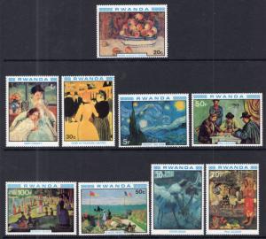 Rwanda 983-991 Paintings MNH VF