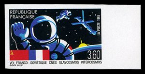 France, 1950-Present #2146 (YT 2571) Cat€42, 1989 French-Soviet Joint Space...